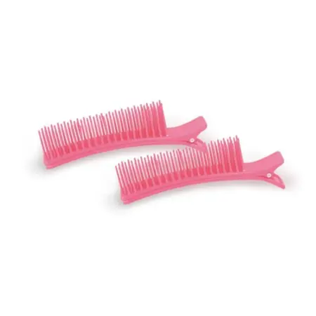 Bifull Pinzas con Peine Rosa 2uds